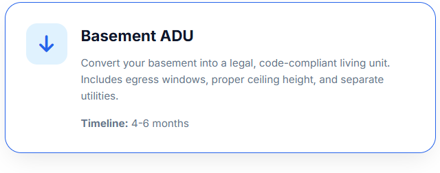 Basement ADU