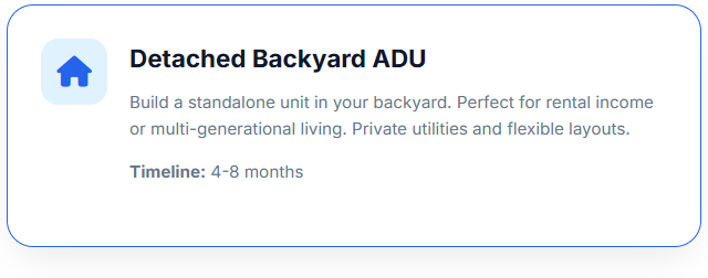 Detached Backyard ADU