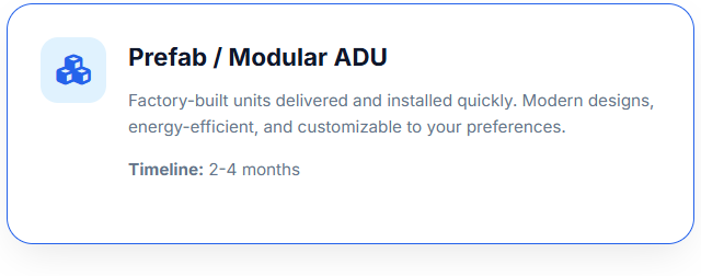 Prefab Modular ADU